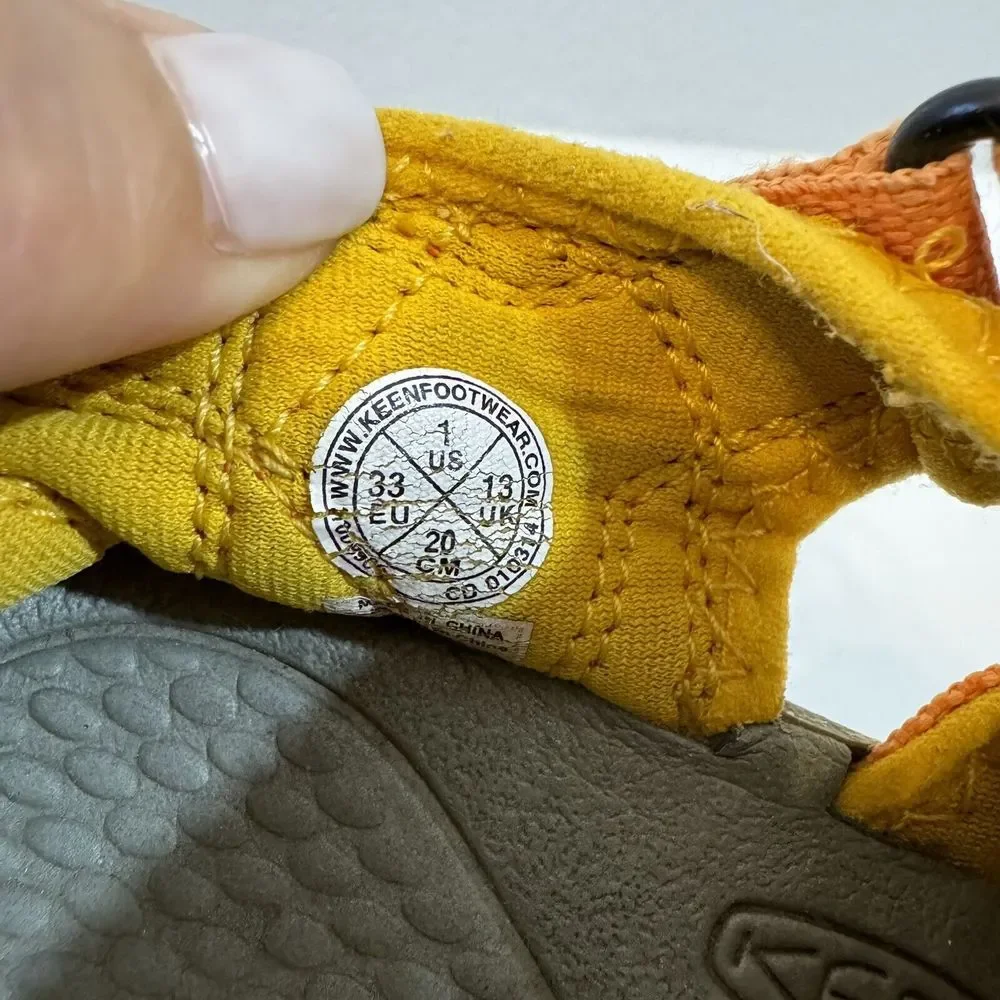 Keens‎ kids 1 Newport orange sandals waterproof hiking Outdoor Play